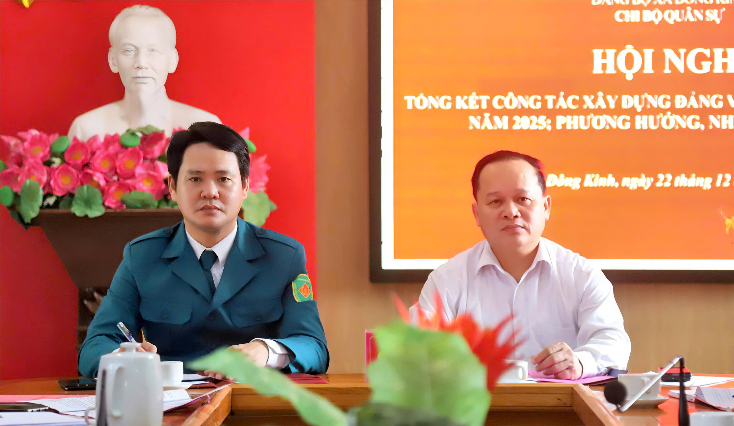 Chi bộ Quân sự xã Đông Kinh tổng kết công tác xây dựng Đảng năm 2025