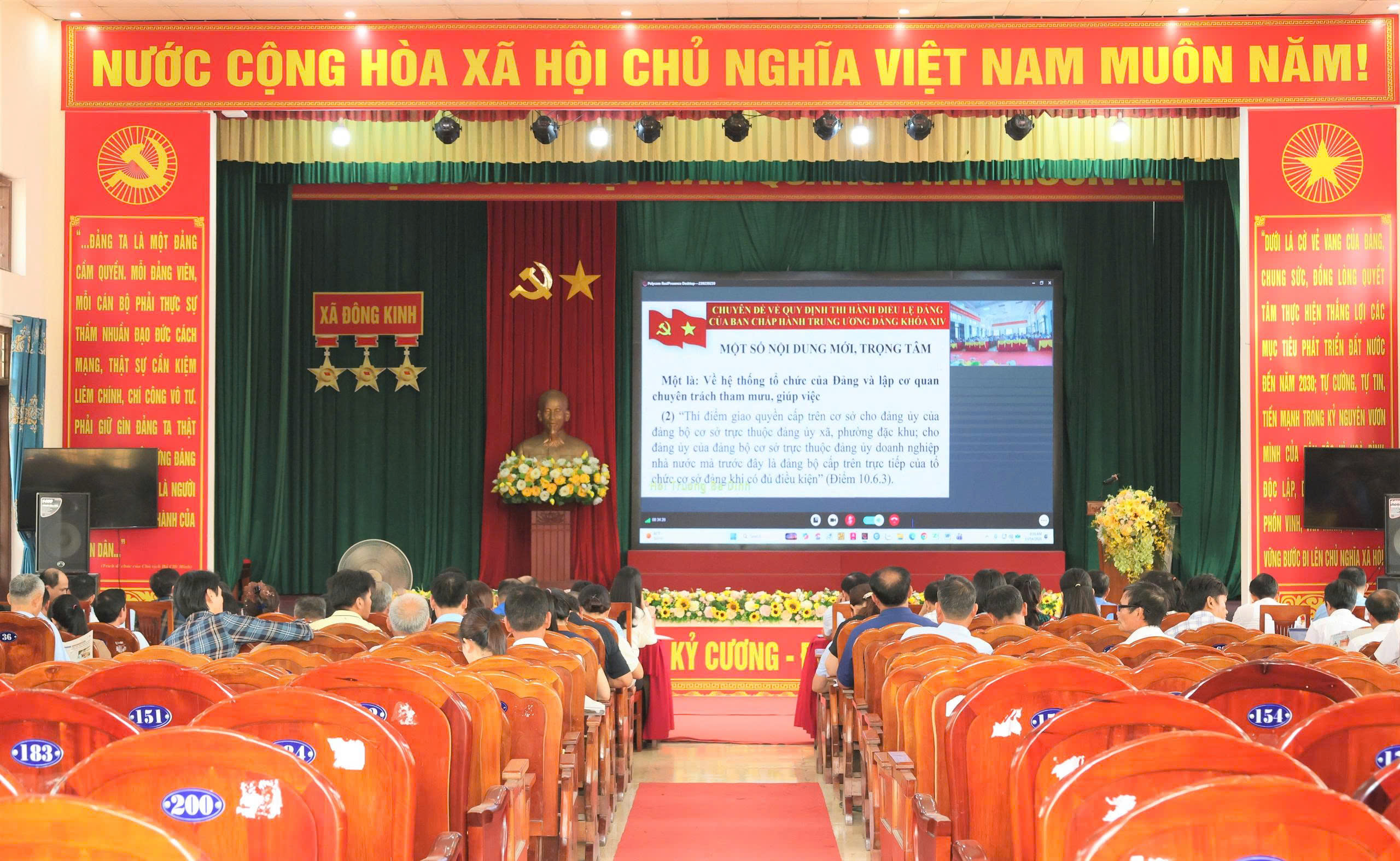 Xã Đông Kinh học tập Nghị quyết Hội nghị lần thứ hai Ban Chấp hành Trung ương Đảng khóa XIV 