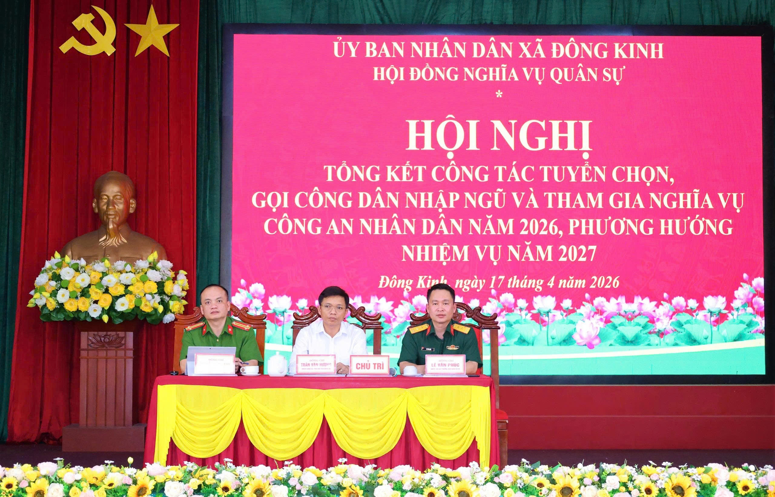 Xã Đông Kinh tổng kết công tác tuyển, giao quân năm 2026