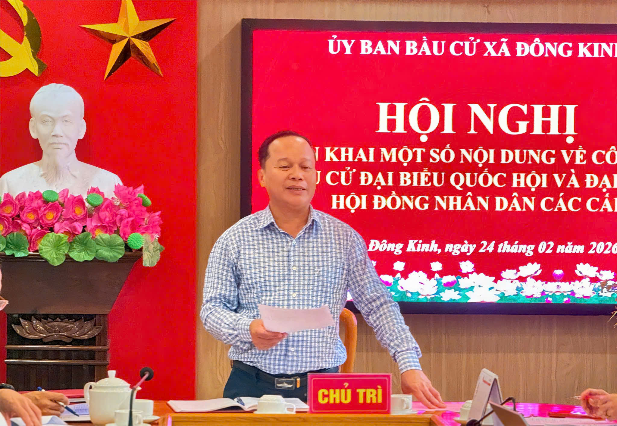 UBBC xã Đông Kinh triển khai một số nội dung về công tác bầu cử 