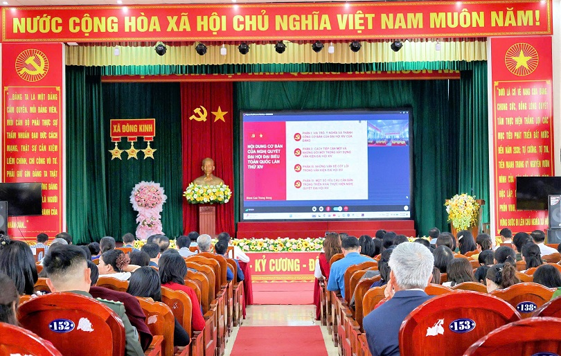 Xã Đông Kinh nghiên cứu, học tập Nghị quyết Đại hội XIV của Đảng 