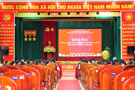 120 cán bộ, đảng viên được cập nhật kiến thức quốc phòng và an ninh đối tượng 4 