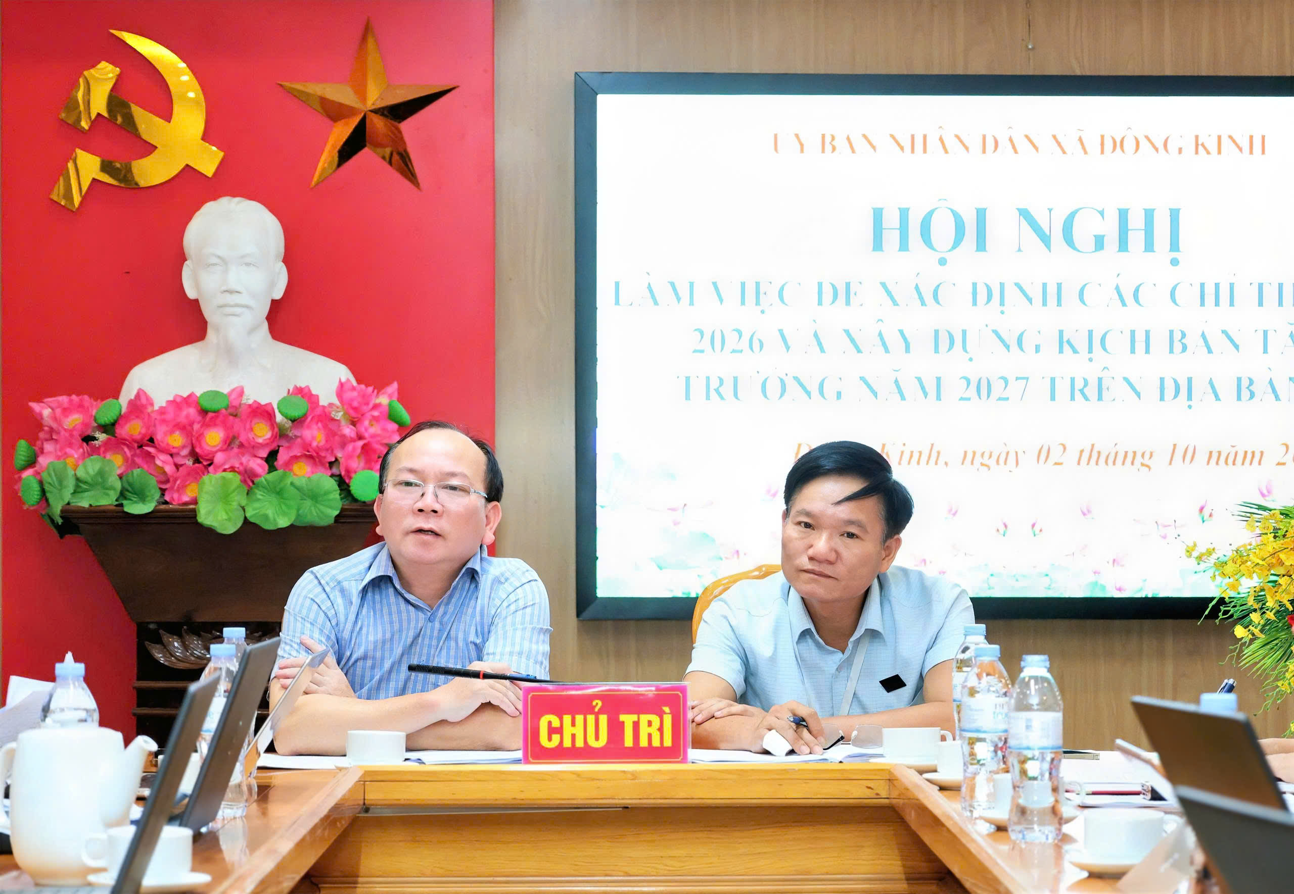 Xã Đông Kinh làm việc với Thống kê Hà Tĩnh, xây dựng kịch bản tăng trưởng năm 2027 