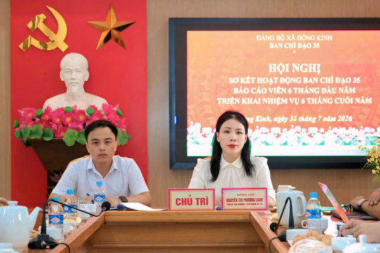 Sơ kết hoạt động Ban công tác 35 và Báo cáo viên xã Đông Kinh  
