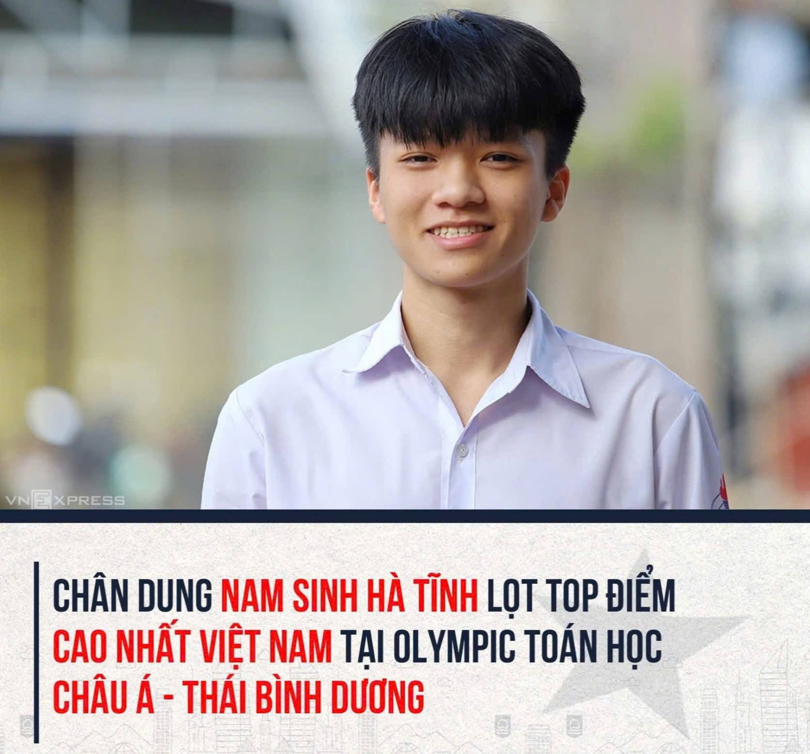 CHÂN DUNG HỌC SINH XÃ ĐÔNG KINH LỌT TỐP 10 THÍ SINH ĐẠT ĐIỂM CAO NHẤT TẠI KỲ THI OLYMPIC TOÁN CHÂU Á - THÁI BÌNH DƯƠNG 